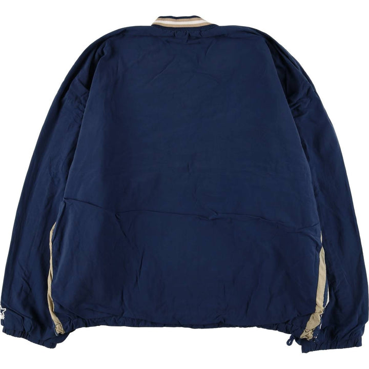 90'S Starter Notre Dame University College Reversible V-Neck Warm-Up Pullover, Men's Size XL Nylon black type Vintage Second Hand