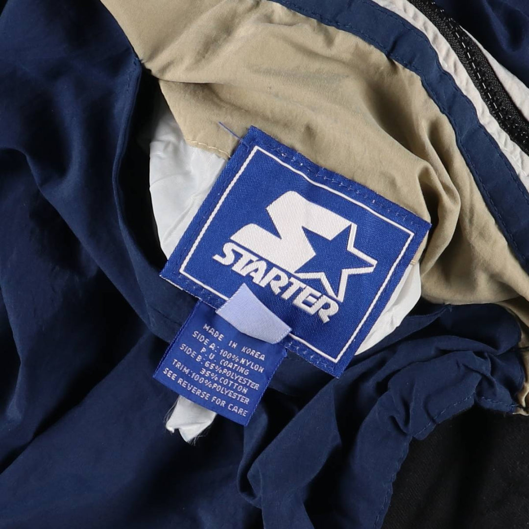 90'S Starter Notre Dame University College Reversible V-Neck Warm-Up Pullover, Men's Size XL Nylon black type Vintage Second Hand