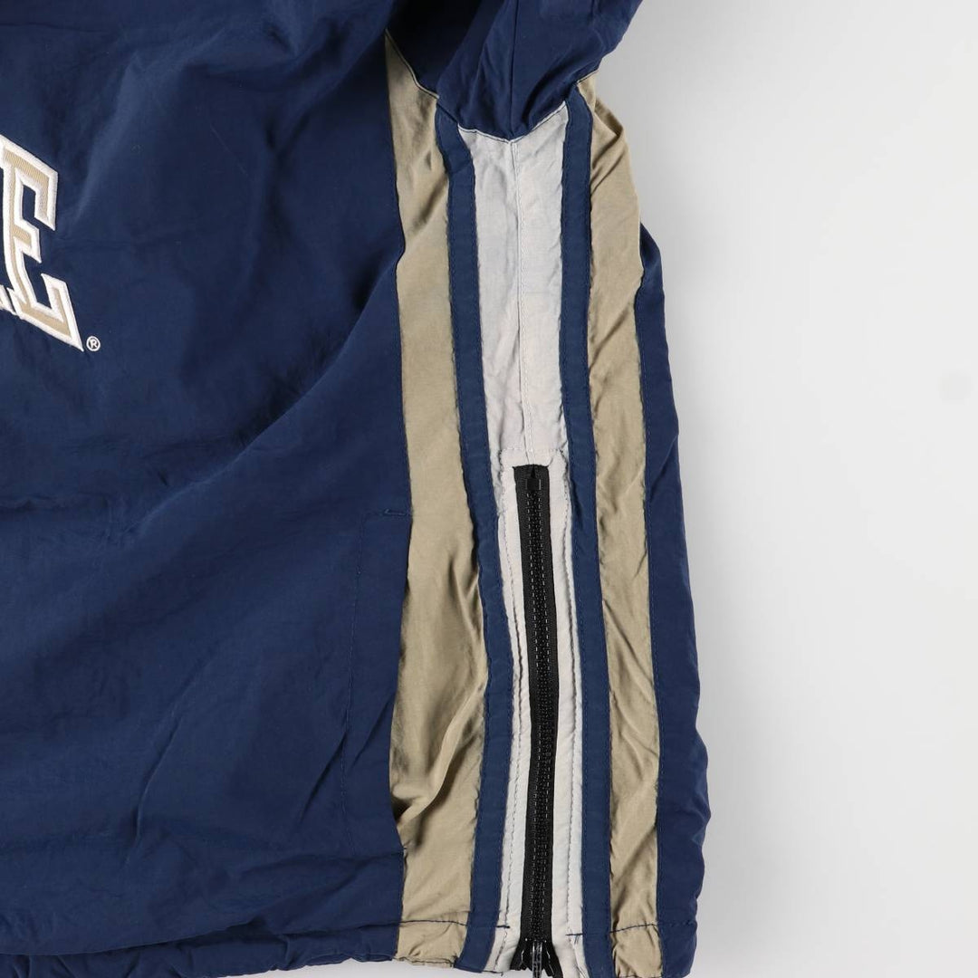 90'S Starter Notre Dame University College Reversible V-Neck Warm-Up Pullover, Men's Size XL Nylon black type Vintage Second Hand