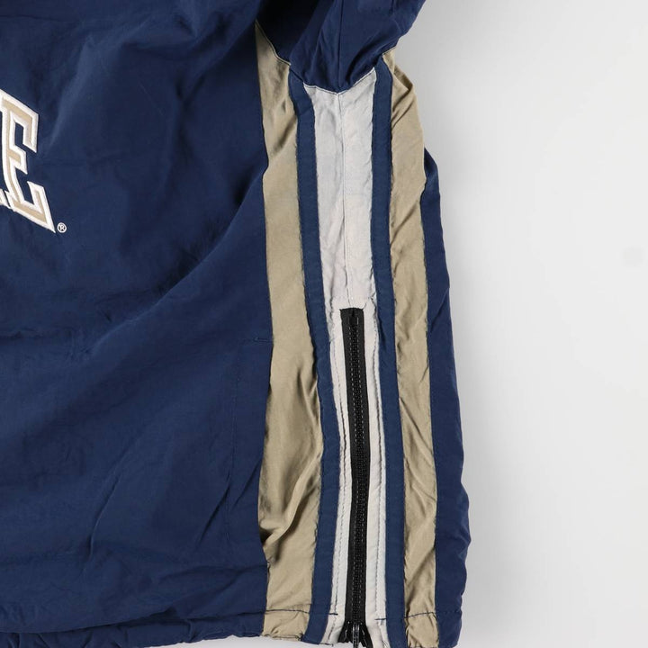 90'S Starter Notre Dame University College Reversible V-Neck Warm-Up Pullover, Men's Size XL Nylon black type Vintage Second Hand