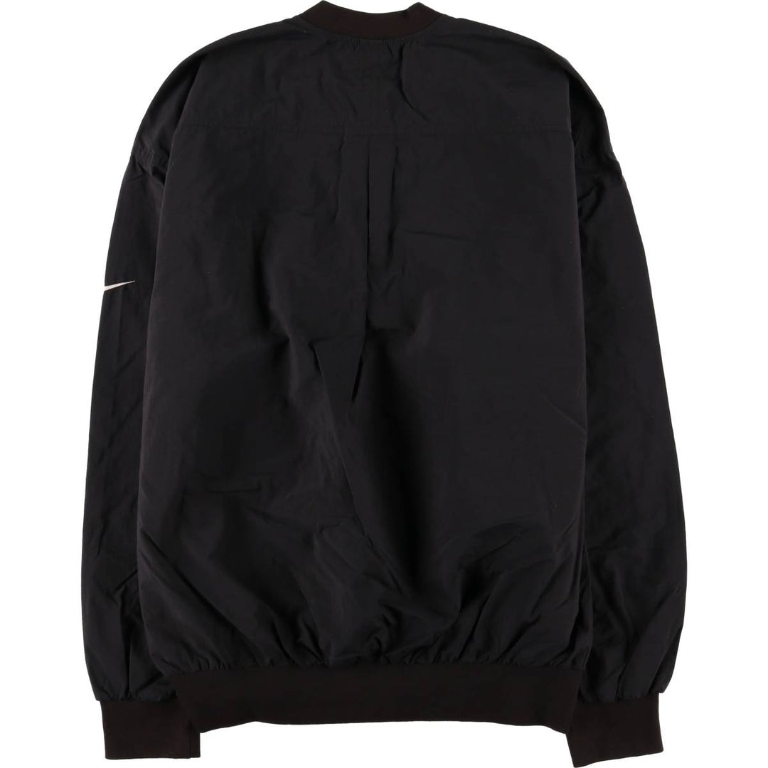 90s~ Nike Golf Henley Warm-Up Pullover, Men's Size Medium, Vintage Nylon black type Vintage Second Hand