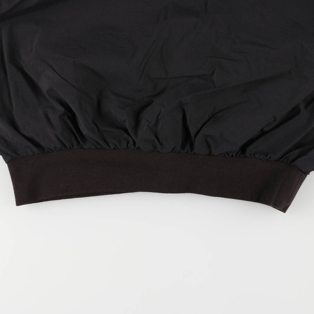 90s~ Nike Golf Henley Warm-Up Pullover, Men's Size Medium, Vintage Nylon black type Vintage Second Hand