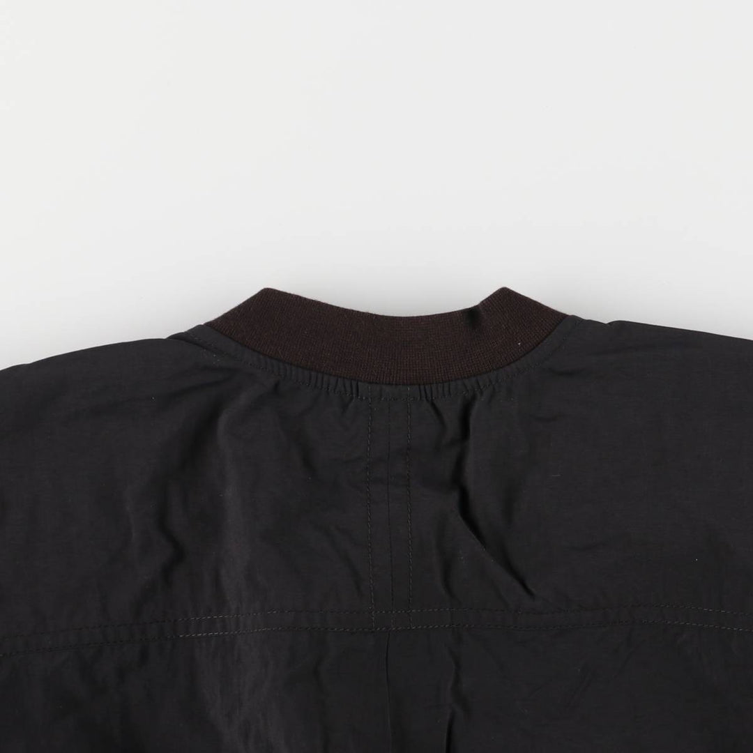 90s~ Nike Golf Henley Warm-Up Pullover, Men's Size Medium, Vintage Nylon black type Vintage Second Hand