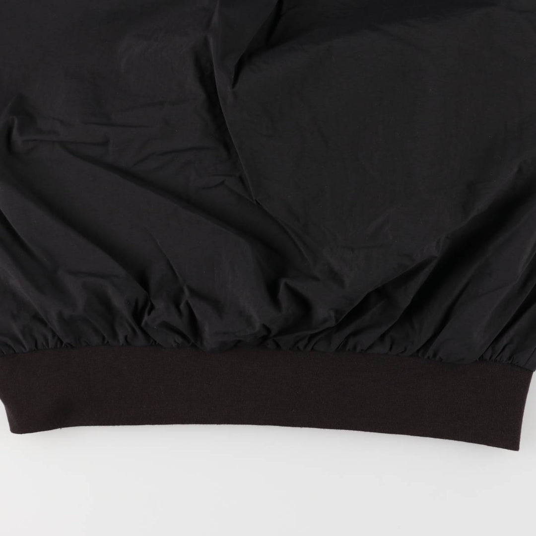 90s~ Nike Golf Henley Warm-Up Pullover, Men's Size Medium, Vintage Nylon black type Vintage Second Hand