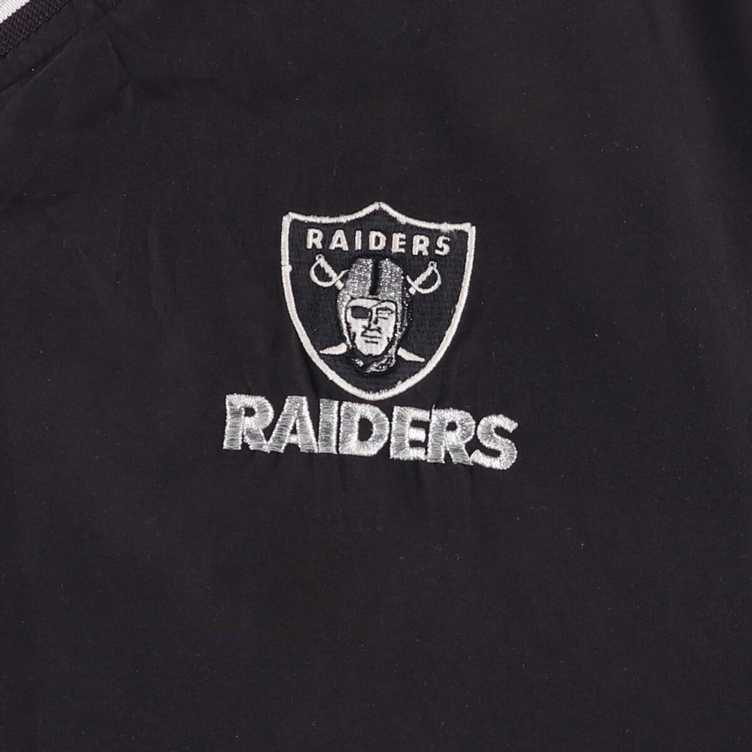 Reebok NFL LAS VEGAS RAIDERS V-Neck Warm-Up Pullover, Men's Size L unclear black type Vintage Second Hand
