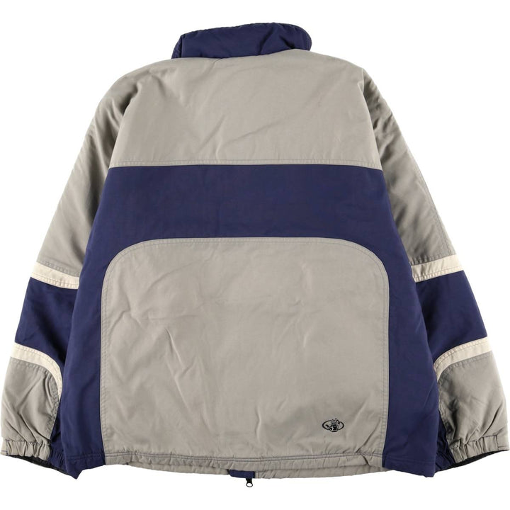 90'S Body Glove Men's Medium Padded Puffer Jacket, Vintage Nylon gray type Vintage Second Hand