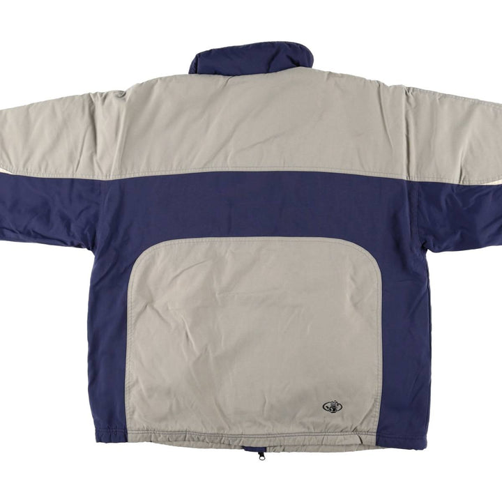 90'S Body Glove Men's Medium Padded Puffer Jacket, Vintage Nylon gray type Vintage Second Hand