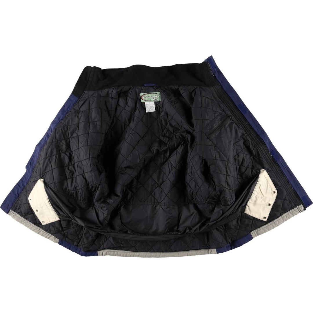 90'S Body Glove Men's Medium Padded Puffer Jacket, Vintage Nylon gray type Vintage Second Hand