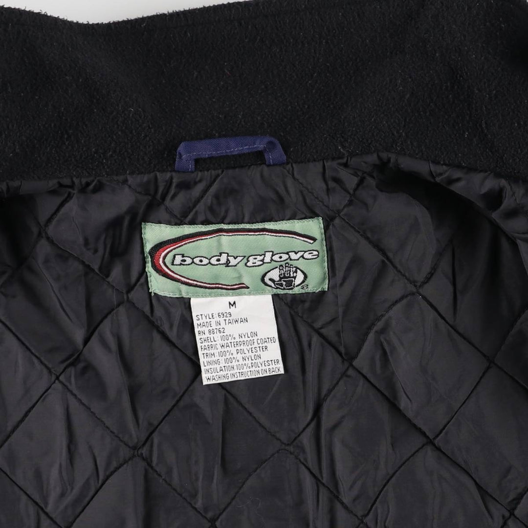 90'S Body Glove Men's Medium Padded Puffer Jacket, Vintage Nylon gray type Vintage Second Hand