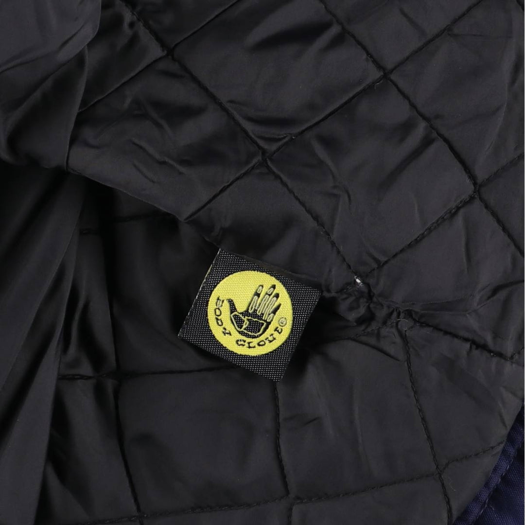 90'S Body Glove Men's Medium Padded Puffer Jacket, Vintage Nylon gray type Vintage Second Hand