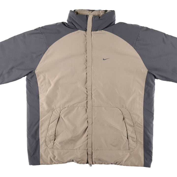2000'S Nike padded hoodie/puffer jacket, men's size XL unclear Beige type Vintage Second Hand