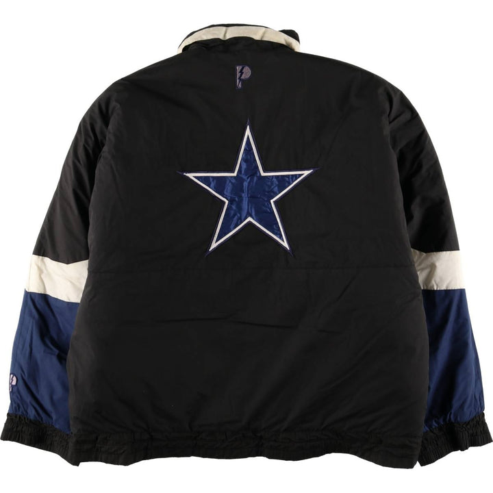 Vintage 90'S Pro Player NFL Dallas Cowboys Reversible Padded Puffer Jacket, Men's Size Large polyester black type Vintage Second Hand