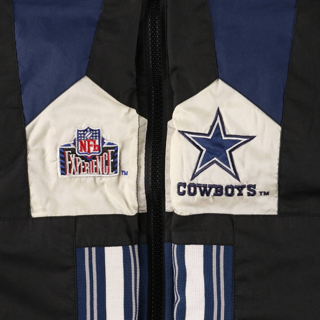 Vintage 90'S Pro Player NFL Dallas Cowboys Reversible Padded Puffer Jacket, Men's Size Large polyester black type Vintage Second Hand