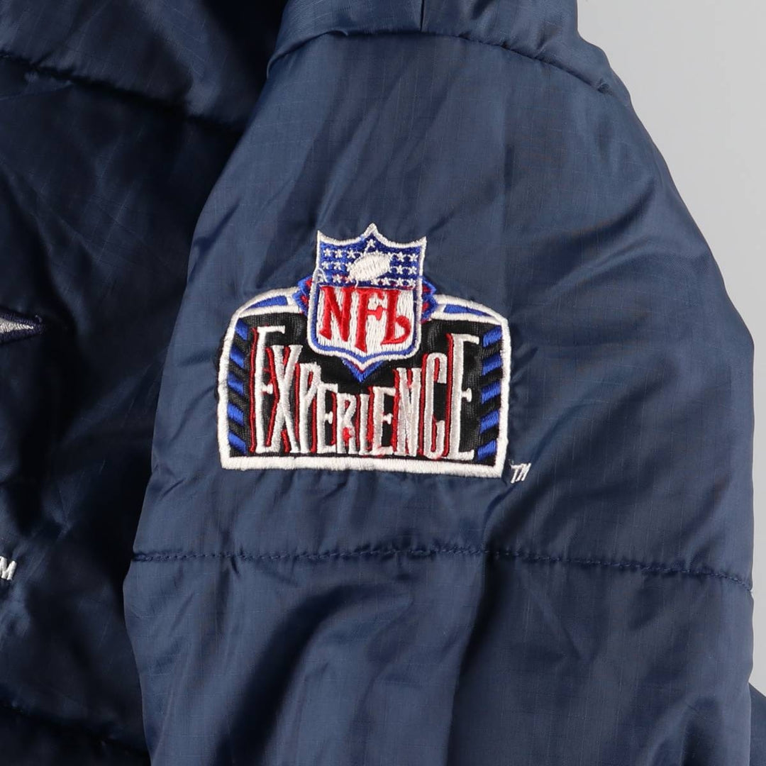 Vintage 90'S Pro Player NFL Dallas Cowboys Reversible Padded Puffer Jacket, Men's Size Large polyester black type Vintage Second Hand