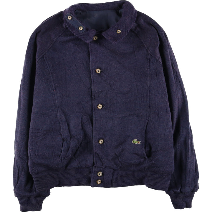 Lacoste IZOD reversible cotton blouson, men's size L cotton navy blue type Vintage Second Hand
