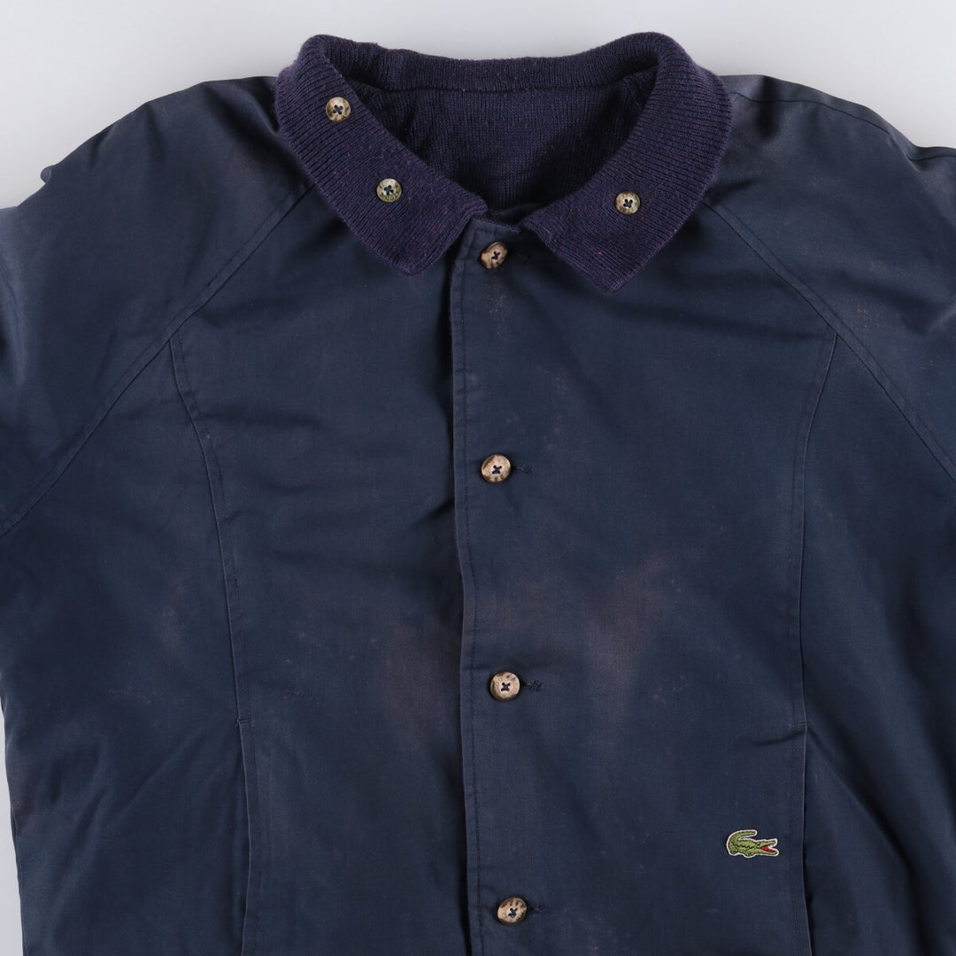 Lacoste IZOD reversible cotton blouson, men's size L cotton navy blue type Vintage Second Hand