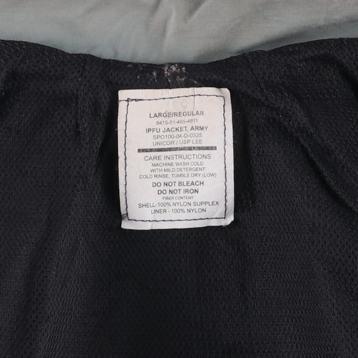 00'S USARMY IPFU Training Jacket Nylon Jacket Made in USA LARGE Nylon gray type Vintage Second Hand