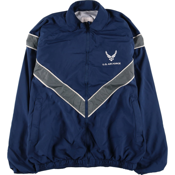 Authentic US Military USAIR Force PTU Training Jacket, Windbreaker, Made in USA, Medium polyester navy blue type Vintage Second Hand