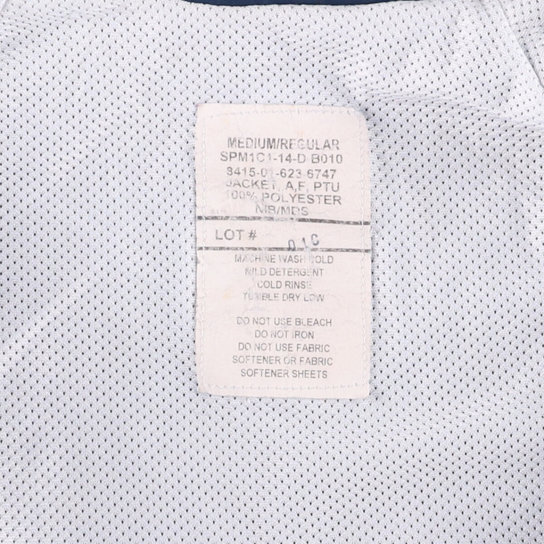 Authentic US Military USAIR Force PTU Training Jacket, Windbreaker, Made in USA, Medium polyester navy blue type Vintage Second Hand