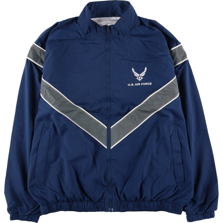 Authentic US Military USAIR Force PTU Training Jacket, Windbreaker, Made in USA, Medium polyester navy blue type Vintage Second Hand