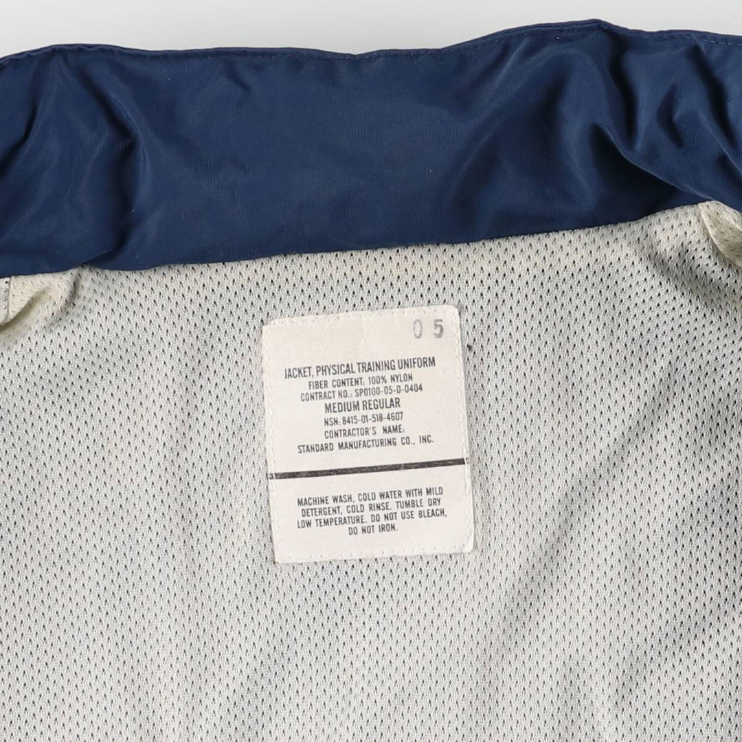 Authentic 2000'S US Military USAIR Force PTU Training Jacket, Nylon Jacket, Made in USA, Medium Regular, Men's Size M Nylon Navy blue Vintage Second Hand
