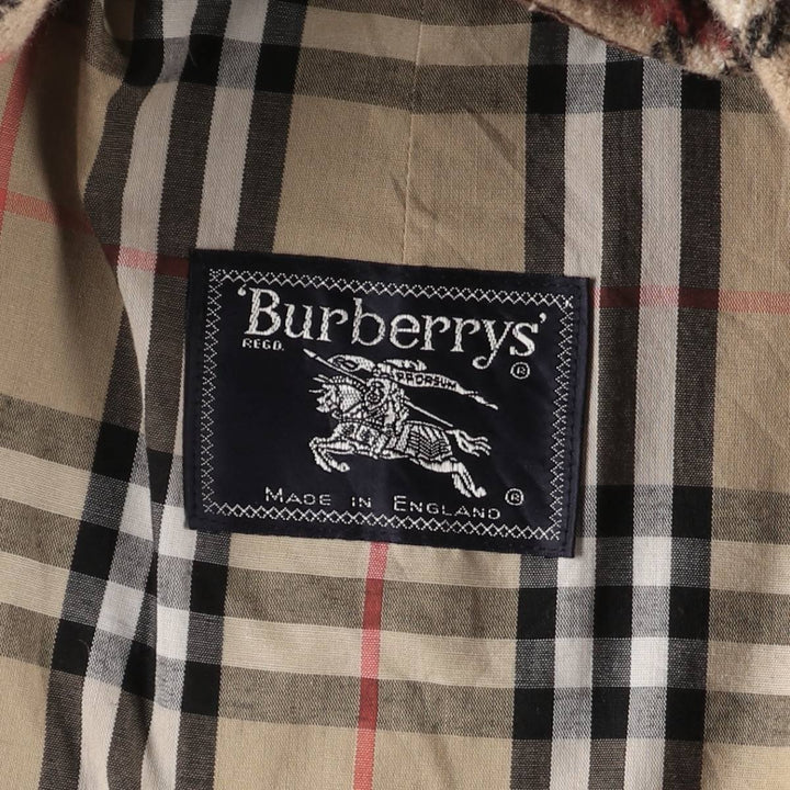 Burberry's Balmacaan coat, made in England, size M polyester Beige type Vintage Second Hand