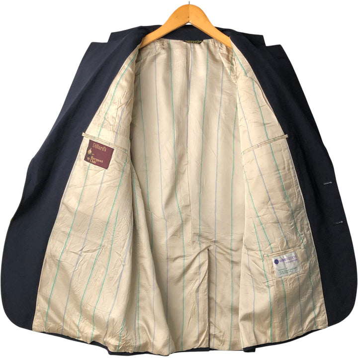 Racquet Club Dillard's Navy Blazer, Tailored Jacket, Made in USA, Men's Size L unclear navy blue type Vintage Second Hand