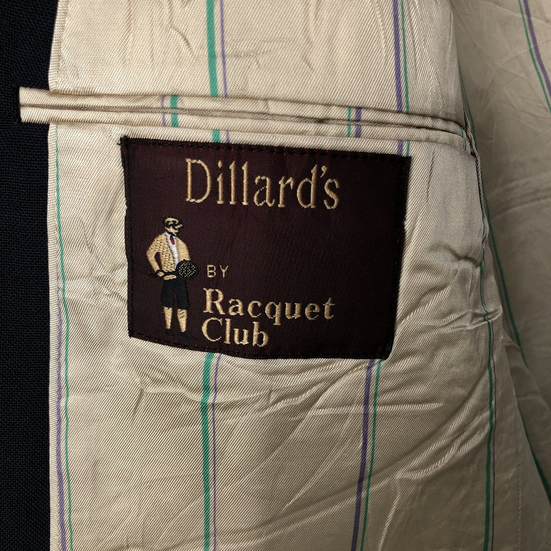 Racquet Club Dillard's Navy Blazer, Tailored Jacket, Made in USA, Men's Size L unclear navy blue type Vintage Second Hand