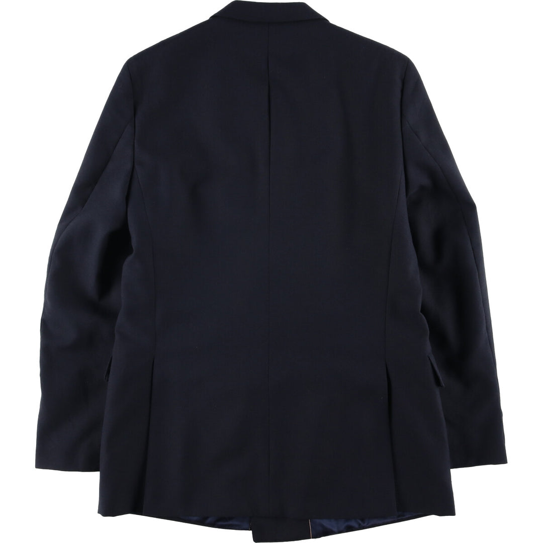 Vintage 80s-90'S KUPPENHEIMER double-breasted peak lapel navy blazer, tailored jacket, size M, men's unclear navy blue type Vintage Second Hand