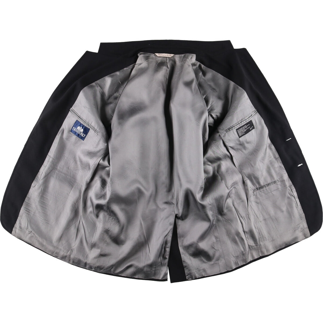 Stafford STAFFORD blazer, tailored jacket, made in USA, men's size XL polyester black type Vintage Second Hand