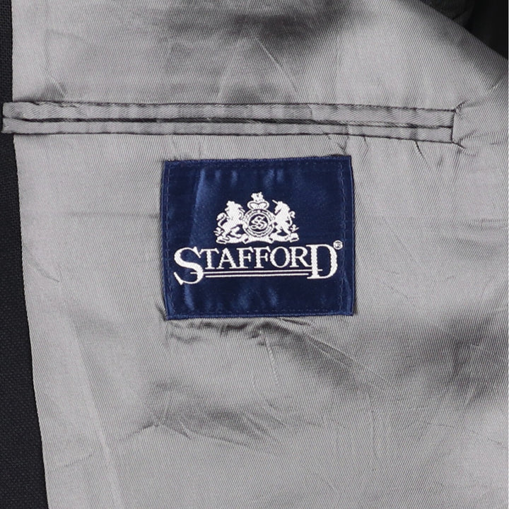 Stafford STAFFORD blazer, tailored jacket, made in USA, men's size XL polyester black type Vintage Second Hand