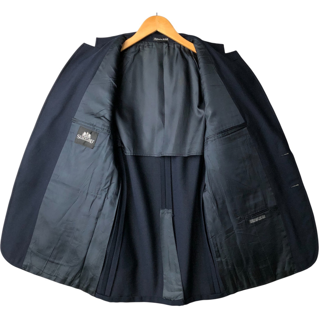 Stafford Navy Blazer, Tailored Jacket, Made in USA, Men's Size M unclear navy blue type Vintage Second Hand