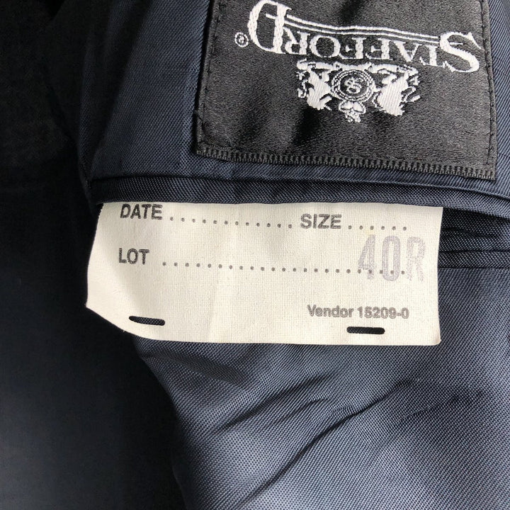 Stafford Navy Blazer, Tailored Jacket, Made in USA, Men's Size M unclear navy blue type Vintage Second Hand