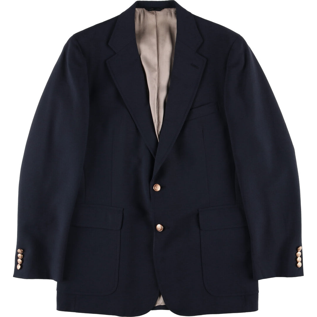 70s-80'S Ralph Lauren Chaps Navy Blazer Tailored Jacket Made in USA Men's Size Medium unclear navy blue type Vintage Second Hand