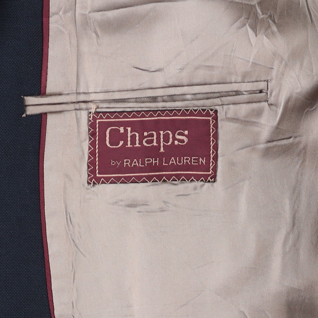 70s-80'S Ralph Lauren Chaps Navy Blazer Tailored Jacket Made in USA Men's Size Medium unclear navy blue type Vintage Second Hand