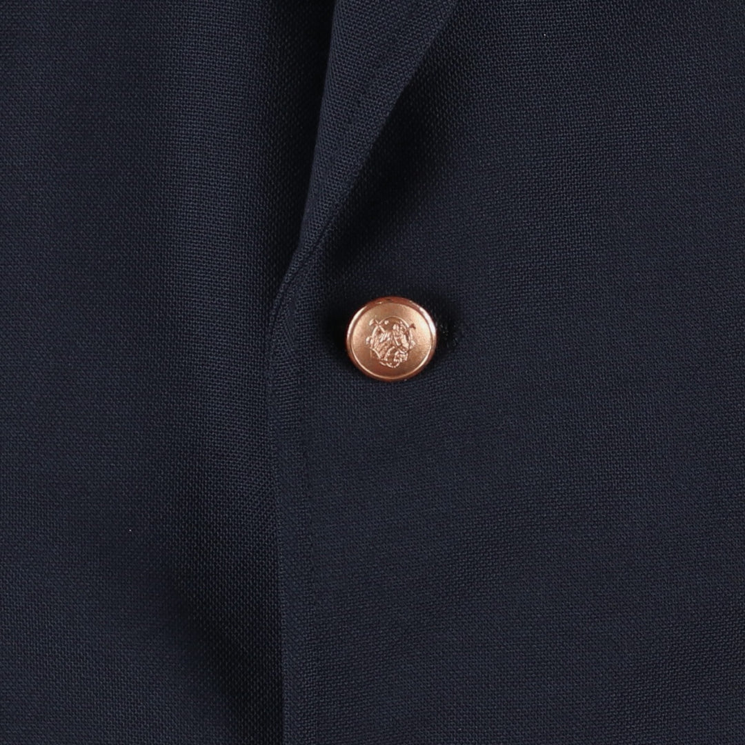 70s-80'S Ralph Lauren Chaps Navy Blazer Tailored Jacket Made in USA Men's Size Medium unclear navy blue type Vintage Second Hand