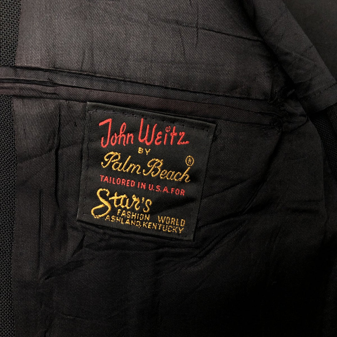 1970'S - Palm Beach John Weitz tailored blazer, USA-made, men's size M, vintage unclear black type Vintage Second Hand