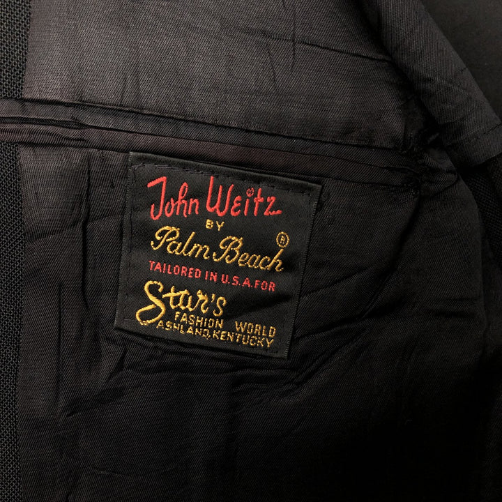 1970'S - Palm Beach John Weitz tailored blazer, USA-made, men's size M, vintage unclear black type Vintage Second Hand
