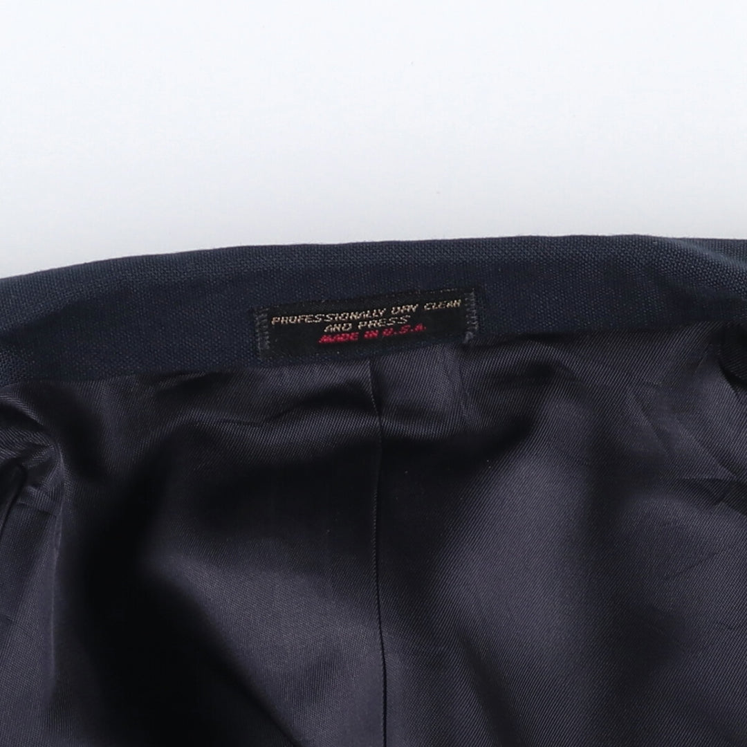 Garrison Park Navy Blazer, Tailored Jacket, Made in USA, Men's Size L unclear navy blue type Vintage Second Hand