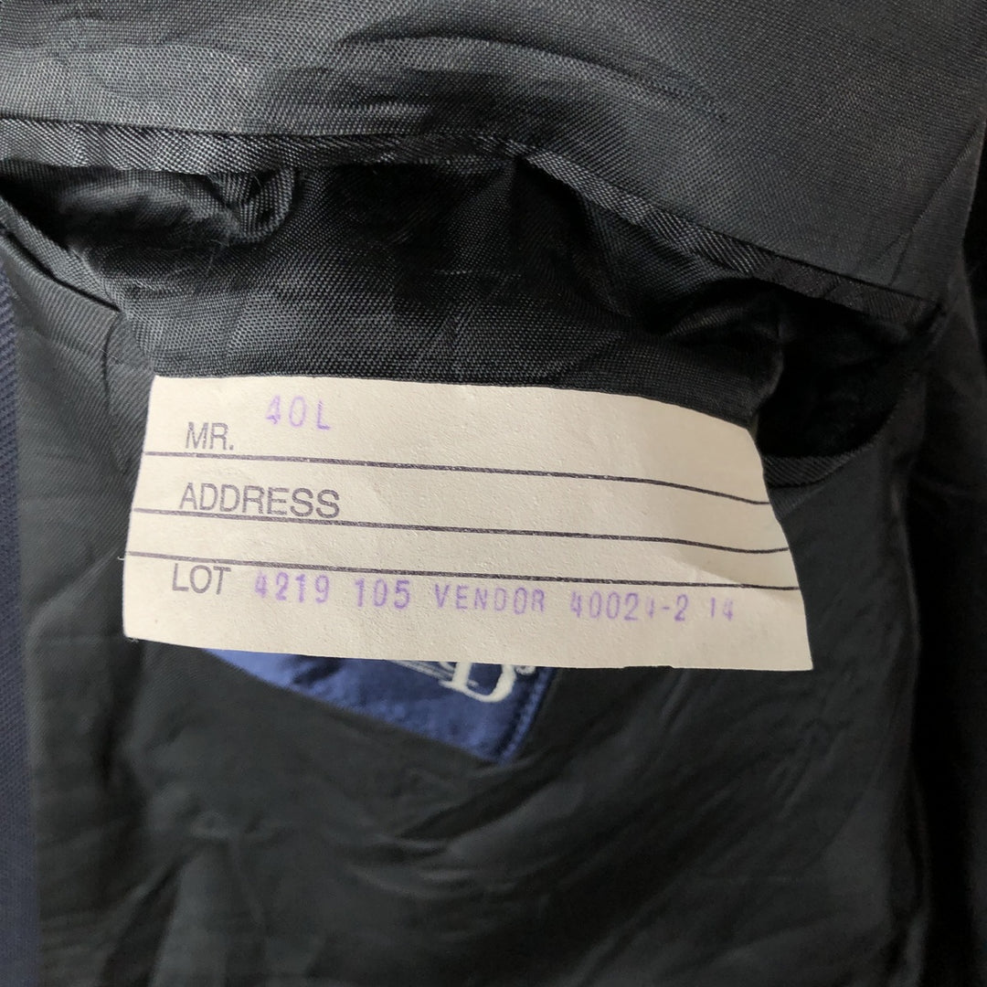 Stafford Navy Blazer, Tailored Jacket, Made in USA, Men's Size M polyester navy blue type Vintage Second Hand