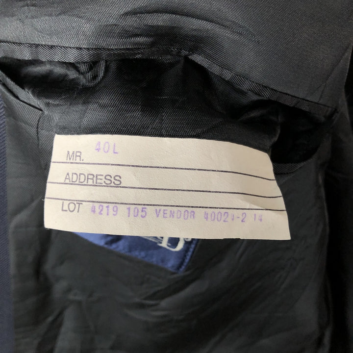 Stafford Navy Blazer, Tailored Jacket, Made in USA, Men's Size M polyester navy blue type Vintage Second Hand