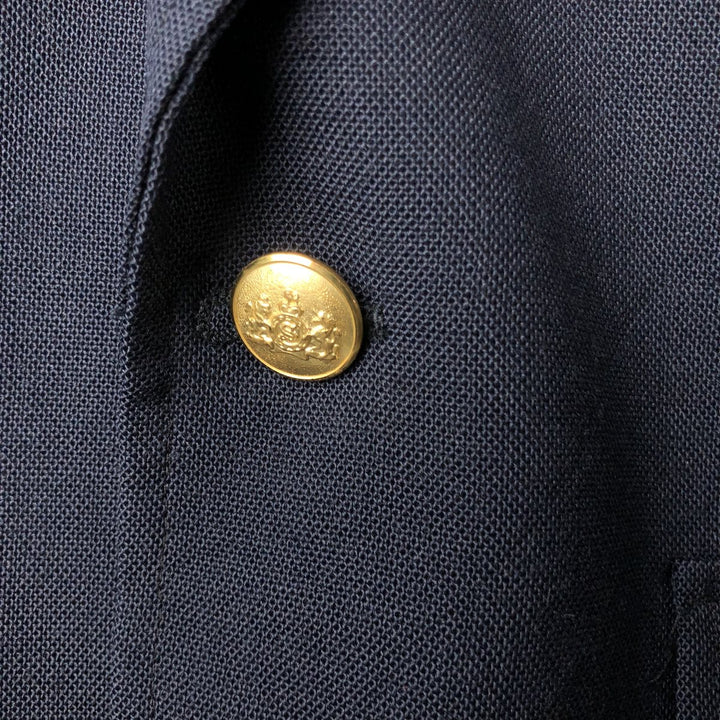 Stafford Navy Blazer, Tailored Jacket, Made in USA, Men's Size M polyester navy blue type Vintage Second Hand