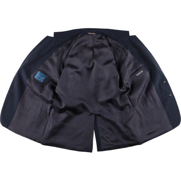 Vintage 1990'S Town Craft Navy Blue Blazer, Tailored Jacket, Made in USA, Men's Size L polyester navy blue type Vintage Second Hand