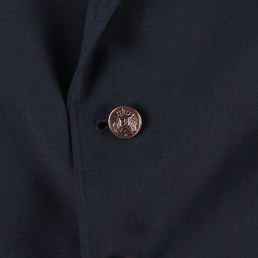 Vintage 1990'S Town Craft Navy Blue Blazer, Tailored Jacket, Made in USA, Men's Size L polyester navy blue type Vintage Second Hand