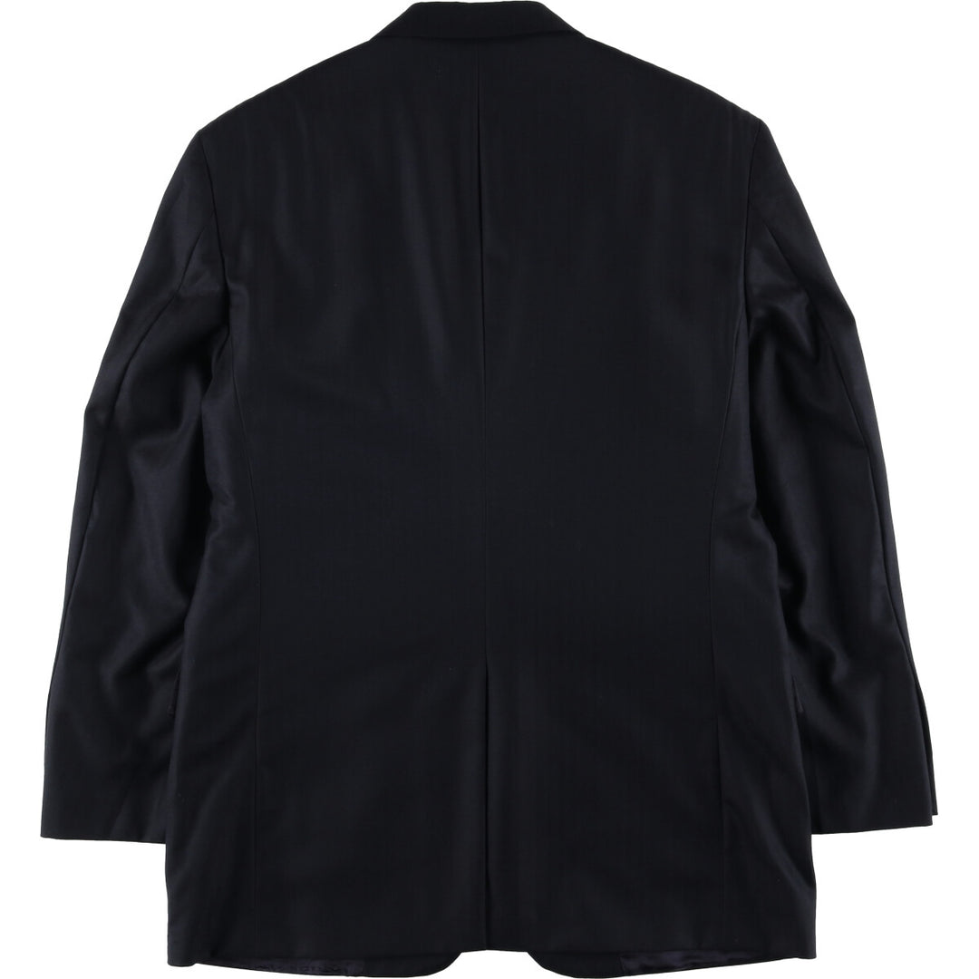 Brooks Brothers 1818 Herringbone Navy Blazer, Made in USA, Size 42 wool navy blue type Vintage Second Hand