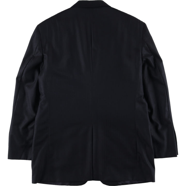 Brooks Brothers 1818 Herringbone Navy Blazer, Made in USA, Size 42 wool navy blue type Vintage Second Hand