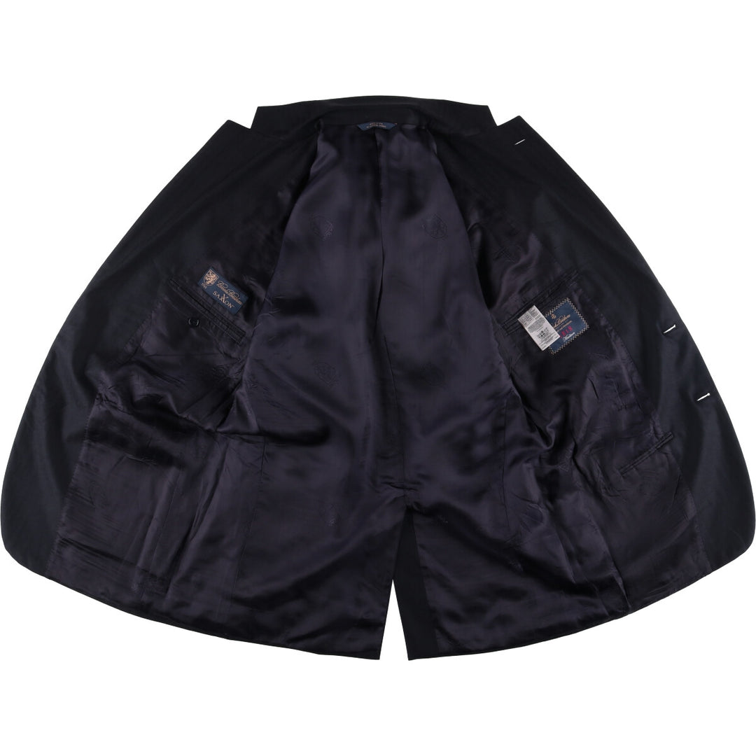 Brooks Brothers 1818 Herringbone Navy Blazer, Made in USA, Size 42 wool navy blue type Vintage Second Hand