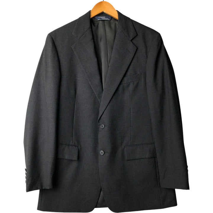 Vintage 1990'S Ralph Lauren POLO by Ralph Lauren wool tailored jacket, made in the USA, size S (men's size). wool Charcoal Vintage Second Hand