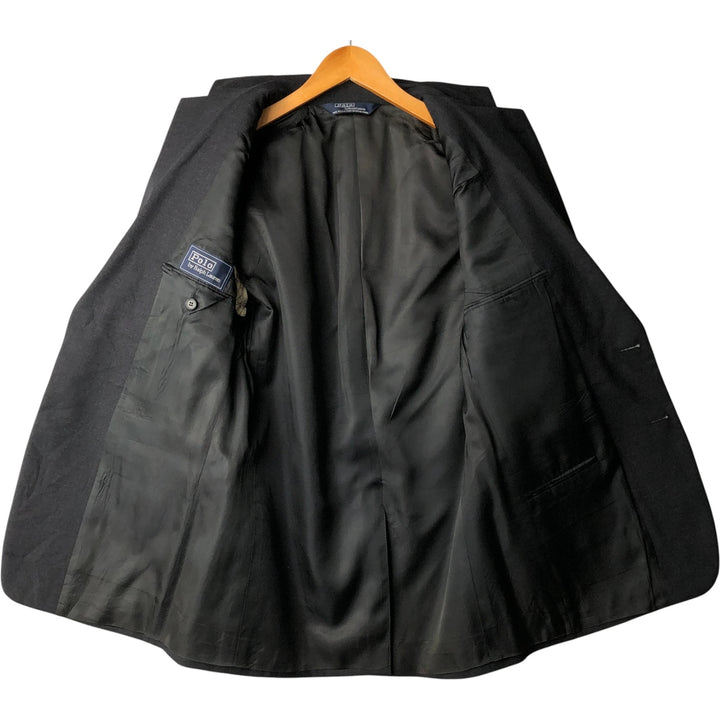 Vintage 1990'S Ralph Lauren POLO by Ralph Lauren wool tailored jacket, made in the USA, size S (men's size). wool Charcoal Vintage Second Hand