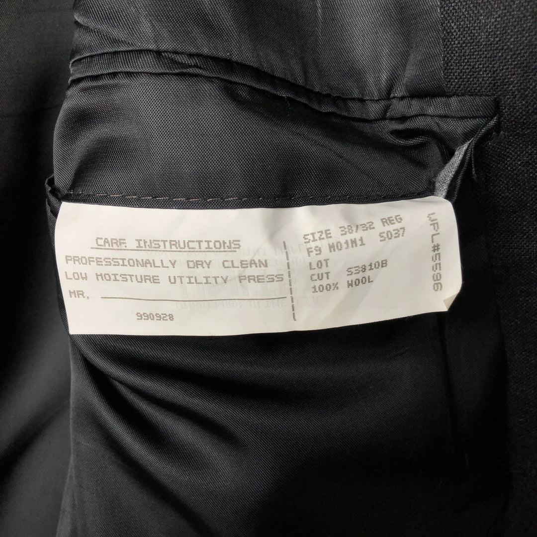 Vintage 1990'S Ralph Lauren POLO by Ralph Lauren wool tailored jacket, made in the USA, size S (men's size). wool Charcoal Vintage Second Hand